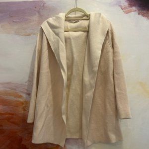 Club Monaco cowl neck cardigan (palest pink)